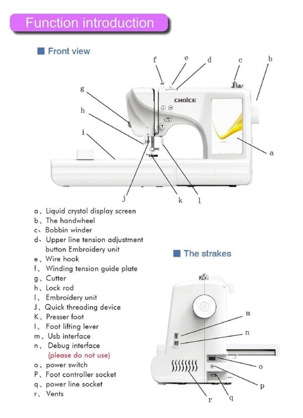 จักรปักคอมพิวเตอร์ CHOICE รุ่น GC-ES5 (2-in-1) จักรปักเข็มเดียว - Image 12