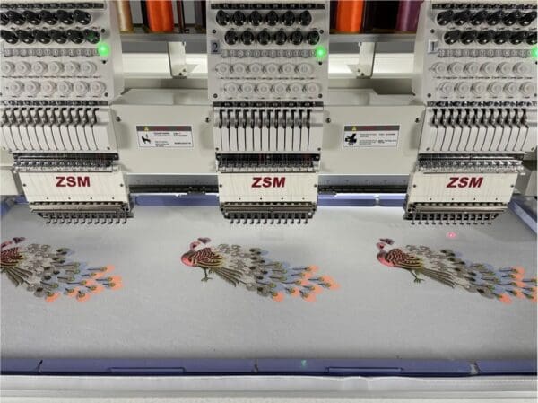 จักรปักคอมพิวเตอร์ ZSM รุ่น QM-1203 (3 หัว 12 เข็ม) ลดโต๊ะได้ - Image 3