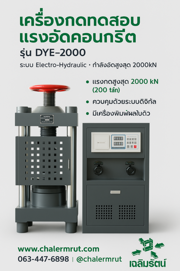 เครื่องกดคอนกรีต หรือเครื่องกดทดสอบแรงอัดคอนกรีต (Compressive Strength Machine) - Image 9