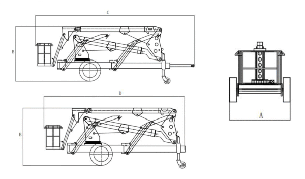 รถกระเช้าบูมแบบลากจูง รุ่น TBL-12A (Towable Boom Lift TBL-12A) - Image 6