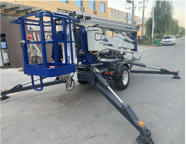 รถกระเช้าบูมแบบลากจูง รุ่น TBL-16A+กล้องโทรทรรศน์ (Towable Boom Lift TBL-16A+Telescopic)