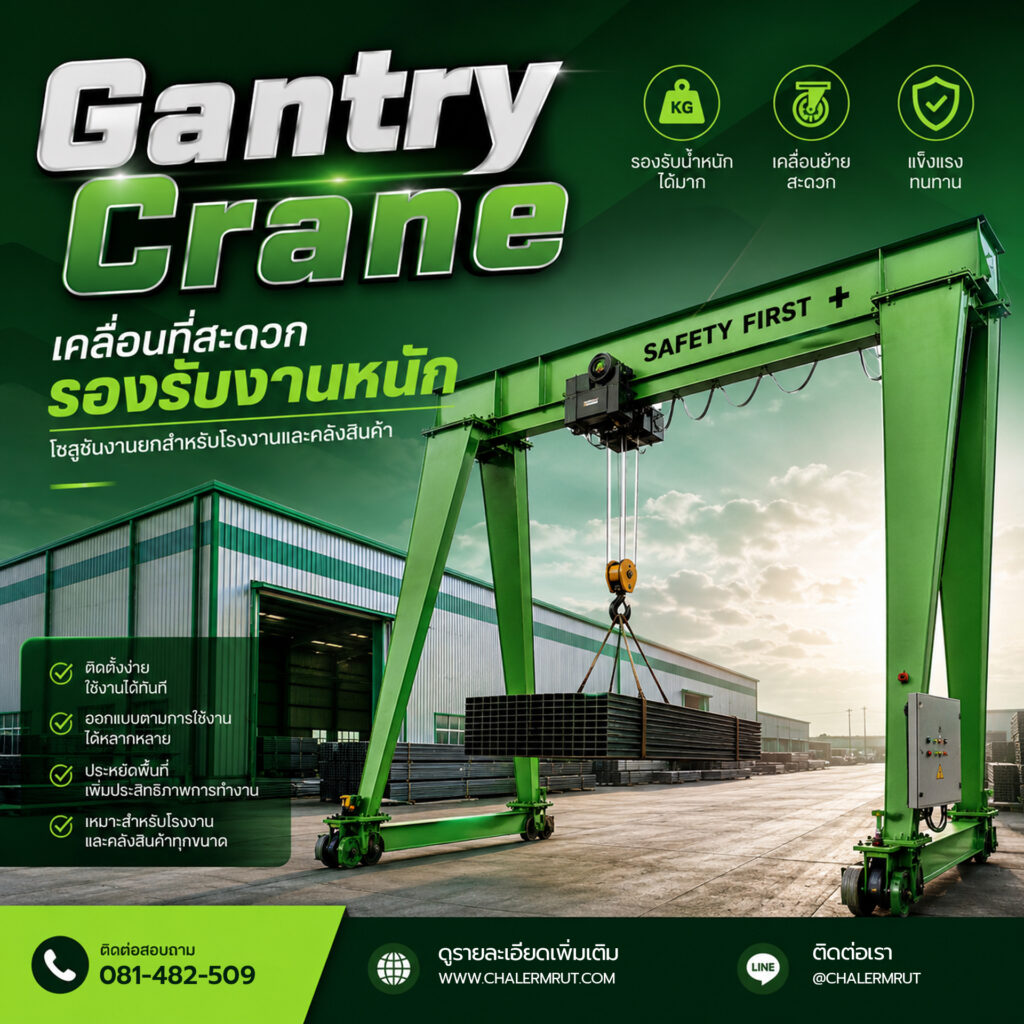 Gantry Crane ยกของหนักได้อย่างมั่นใจ เคลื่อนย้ายง่าย ใช้งานสะดวก 3 ads gantry crane 21 07 69