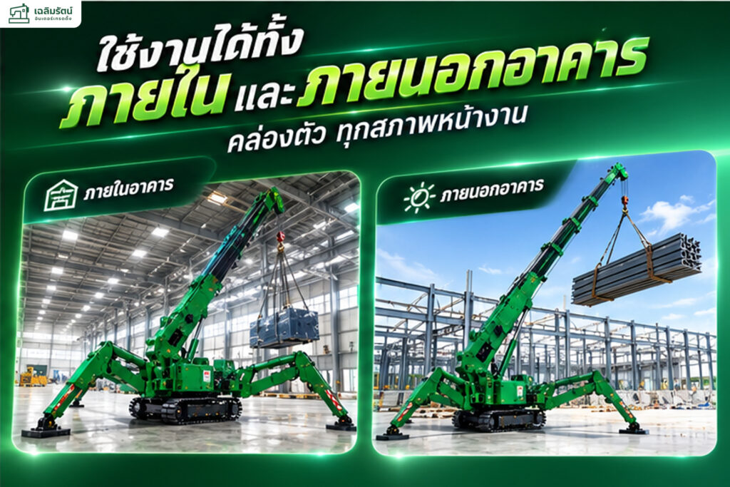 Spider Crane เครนแมงมุมสำหรับงานยกในพื้นที่จำกัด ยกได้ 1–8 ตัน 4 seo4